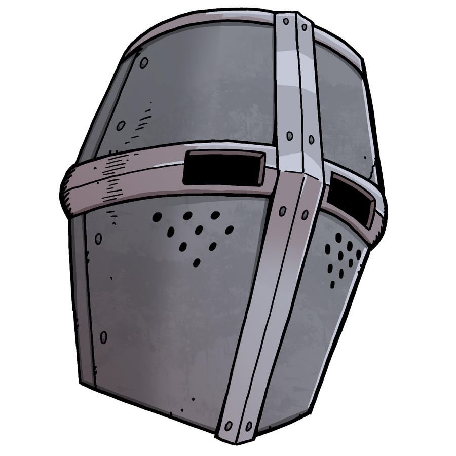 The Helm. The standard-issue helmet given to every Cleric in Norvik. Extremely iconic. Terrifyingly masculine. The Helm. The standard-issue helmet given to every Cleric in Norvik. Extremely iconic. Terrifyingly masculine.